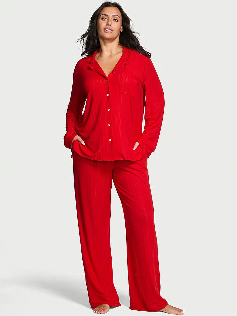 Пижама модал Victoria's Secret SoSoft Modal Ultra-Fine Long Pajama Set Regular S Красный (2671480D) Пижама модал Victoria's Secret SoSoft Modal Ultra-Fine Long Pajama Set Regular S Красный (2671480D)