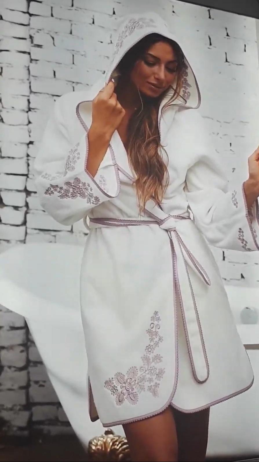 Халат женский Maison D'or Vignetta M Ecru-Rose - фото 3 Халат женский Maison D'or Vignetta M Ecru-Rose - фото 3