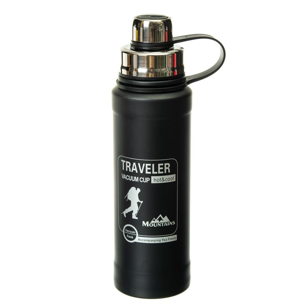 Термос Elisey Подорож 600 мл Чорний (8715-002) - фото 1 Термос Elisey Подорож 600 мл Чорний (8715-002) - фото 1