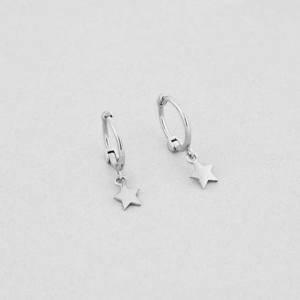 Серебряные серьги Minimal Сказочная ночь (9245)