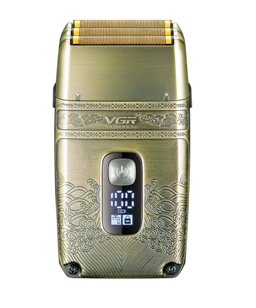 Электробритва аккумуляторная VGR V-335 с быстрой зарядкой Золотистый (GR-04527)