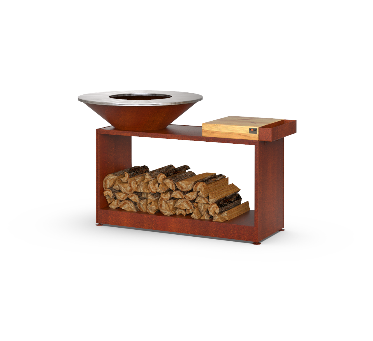 Гриль-мангал барбекю Smoke House Holla Grill Rust Wide Open велика відкрита труба (600007)