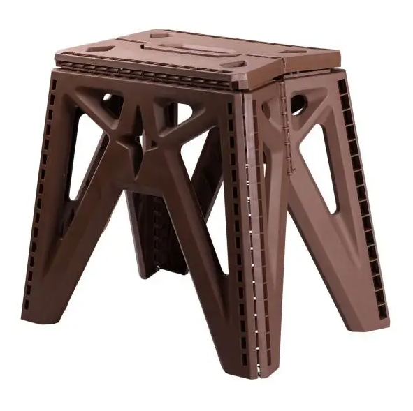 Табурет складной пластиковый 29,5х19,5 см Коричневый - фото 1 Табурет складной пластиковый 29,5х19,5 см Коричневый - фото 1