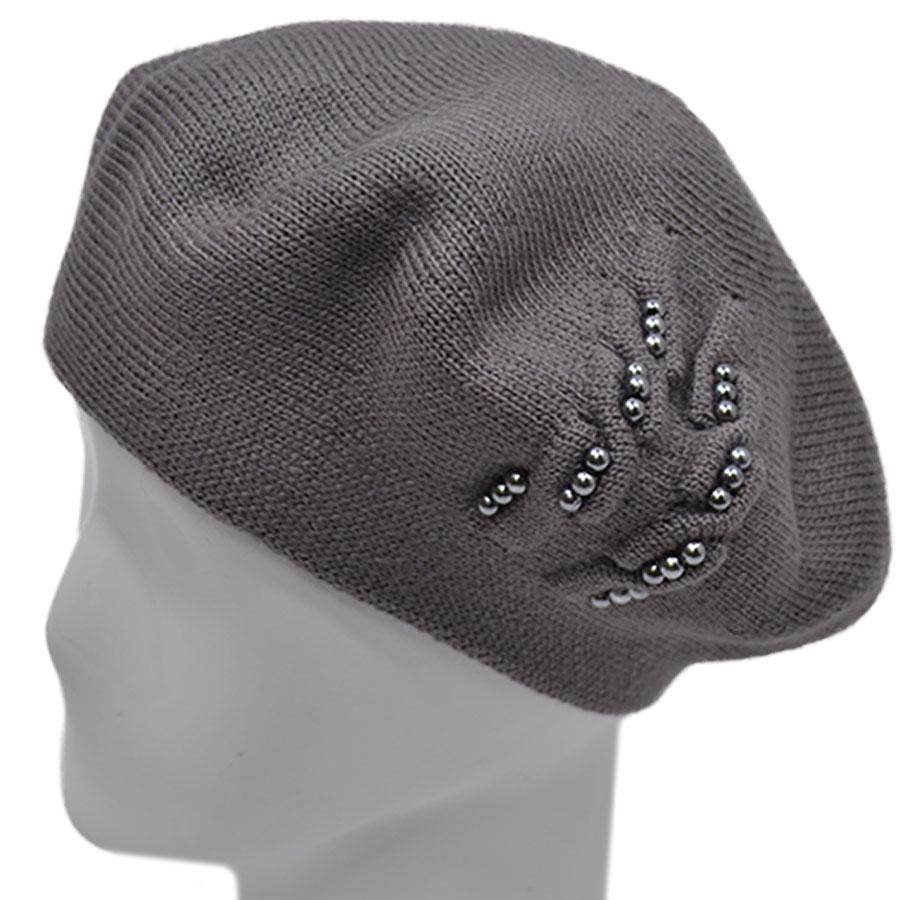 Берет женский Lirus Лейла двойной шерстяной р. 56-58 Темно-серый (68643)