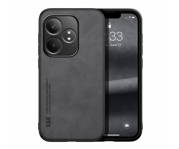 Кожаный чехол - накладка X&E для Realme GT Neo6 / GT 6T / Neo6 SE с металлической вставкой Черный Кожаный чехол - накладка X&E для Realme GT Neo6 / GT 6T / Neo6 SE с металлической вставкой Черный