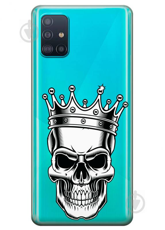 Прозрачный силиконовый чехол iSwag для Samsung Galaxy A51 с рисунком - Царский череп (KS3190) Прозрачный силиконовый чехол iSwag для Samsung Galaxy A51 с рисунком - Царский череп (KS3190)