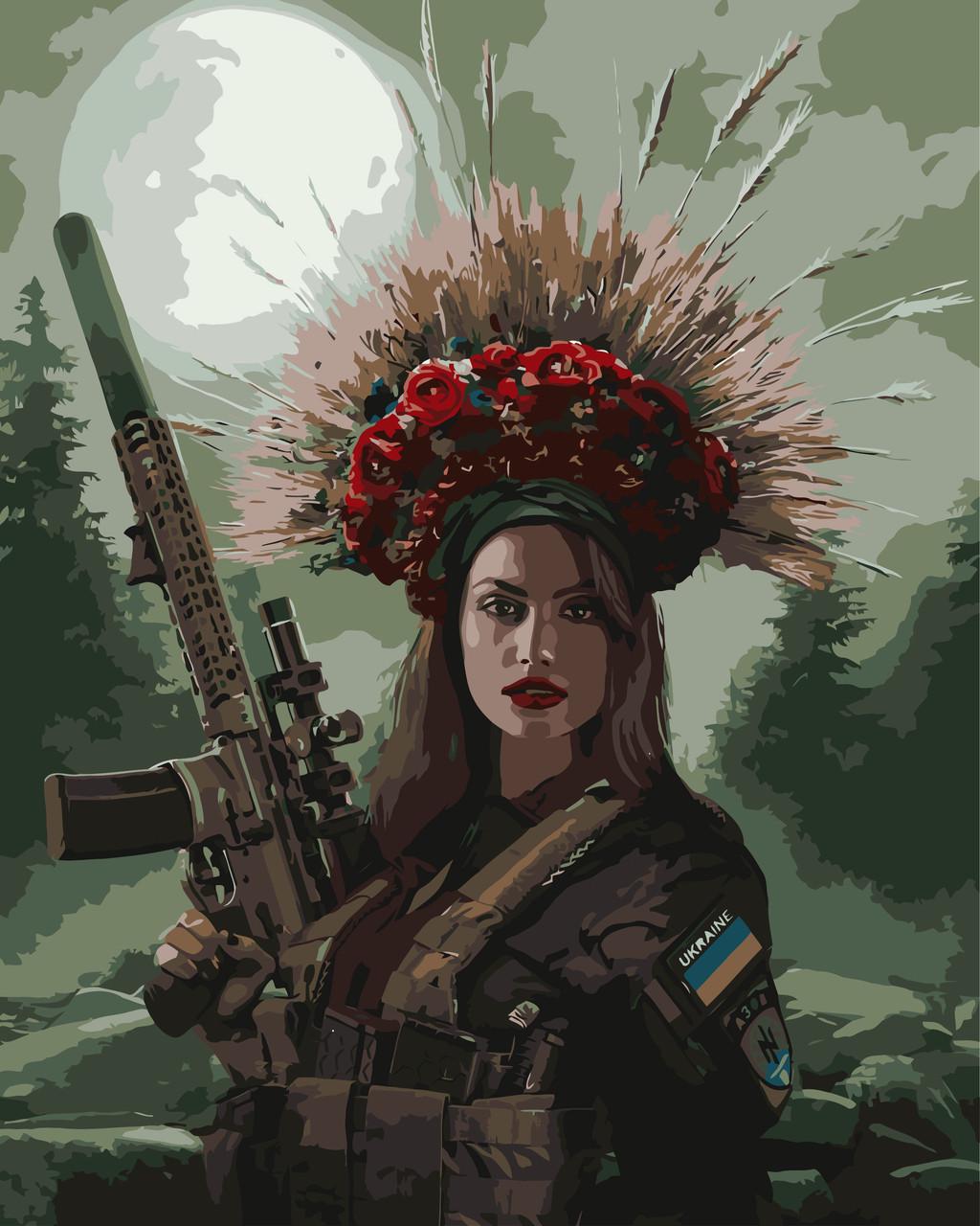 Картина по номерам Origamі Девушка-воин LW 3231 40х50 см (1580864956)