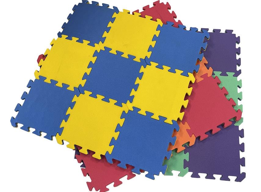 Пол мягкий-пазл 500х500х25 мм Желто-Синий (1994248444) - фото 3