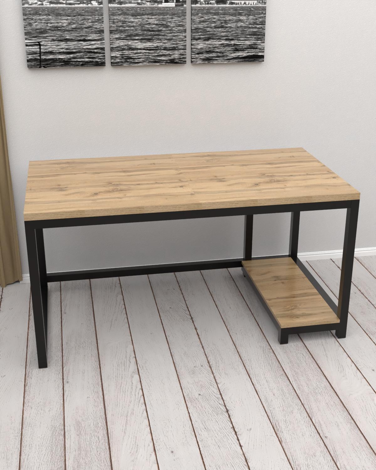 Стол компьютерный EcoLoft Аскольд DSP-1504-1 в стиле лофт Дуб Аппалачи (35965861)