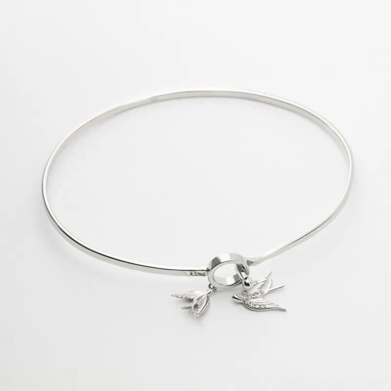 Браслет серебряный Swallow Charm 925 (Б2ф/2002)