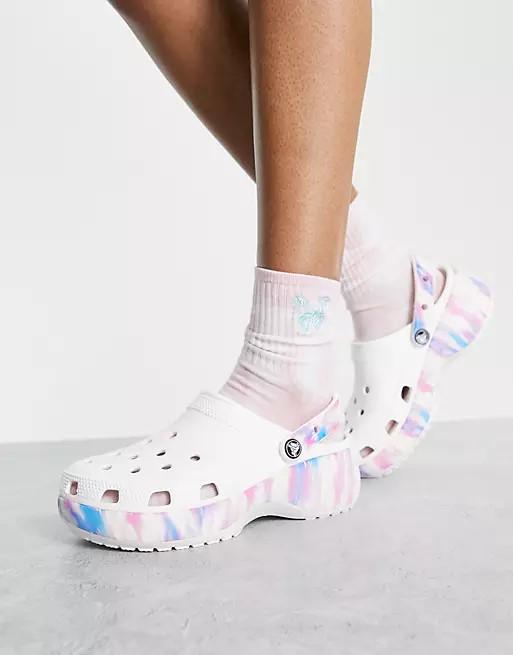 Сабо Crocs Classic Platform Dream р. W8/EUR 38-39 White/Multi (10624141) - фото 8