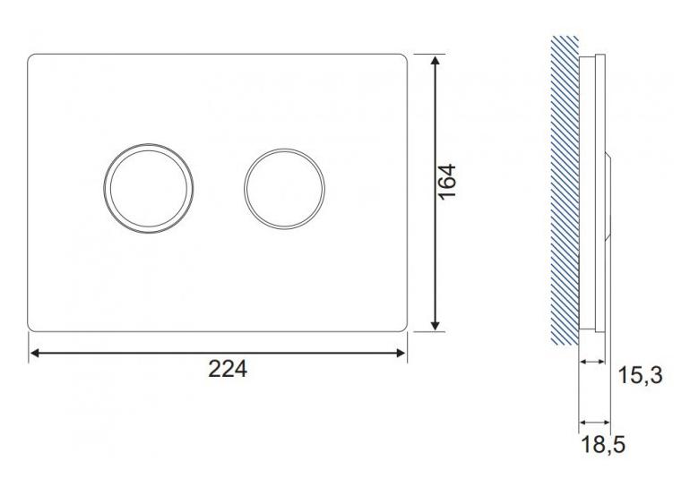 Кнопка змиву для інсталяції Cersanit Accento Circle S97-055 Біле скло - фото 2