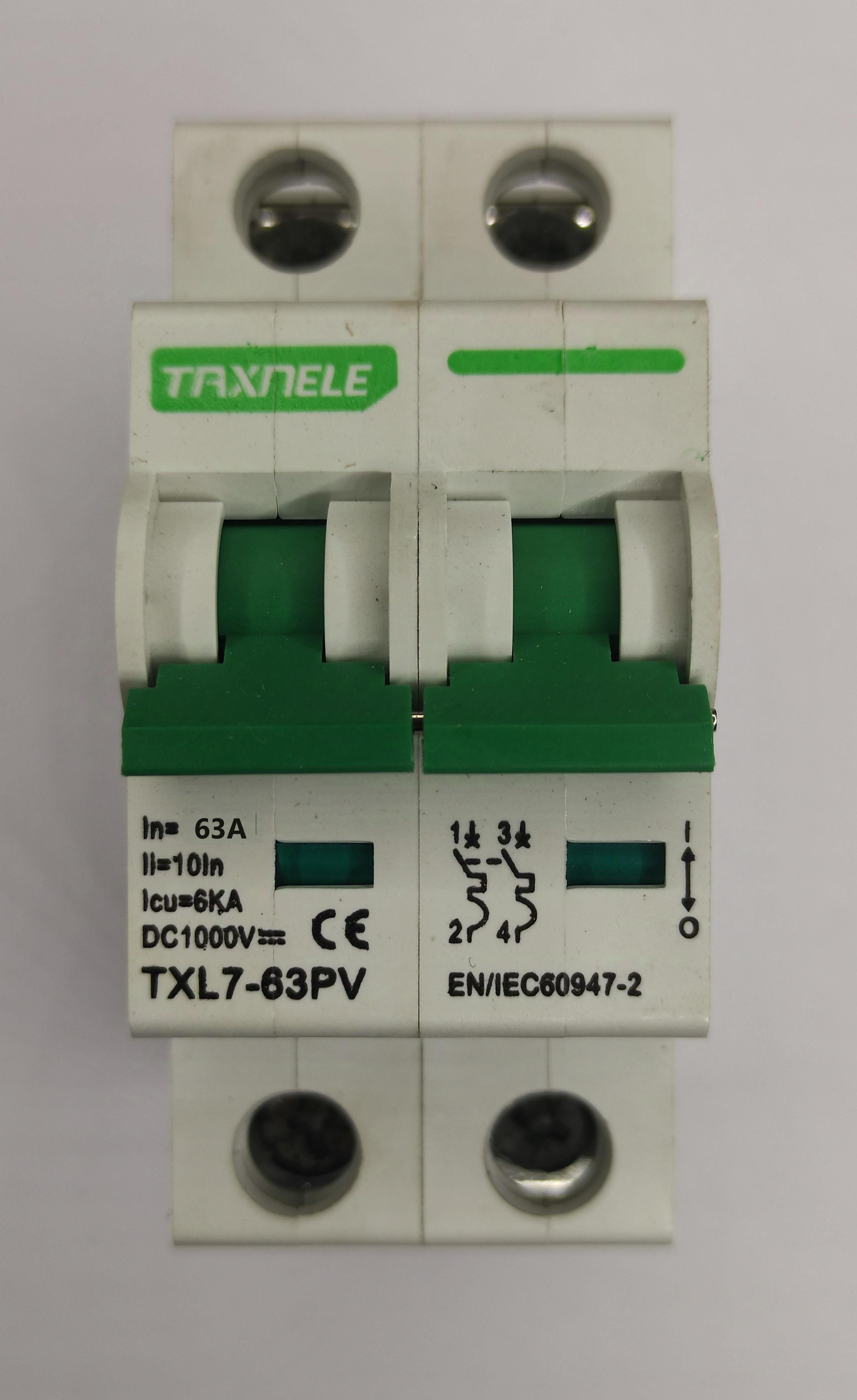 ᐉ Автомат TAXNELE DC C32 2P 1000V 6kA TXBD1-63 Green (1204