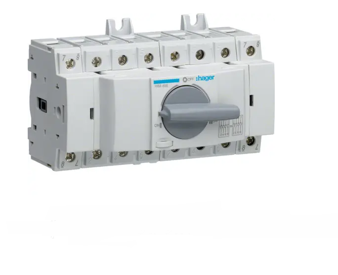 Переключатель Hager HIM408 трехпозиционный I-0-II 400/690В 80А 4п (28364111)