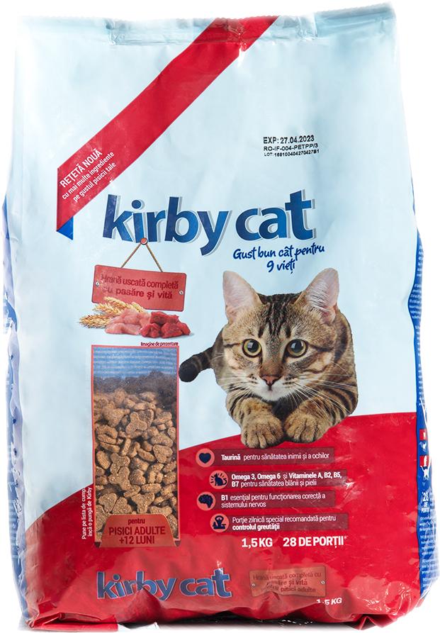 Корм сухой для котов Kirby Cat курица и говядина 1,5 кг (5948308003581)