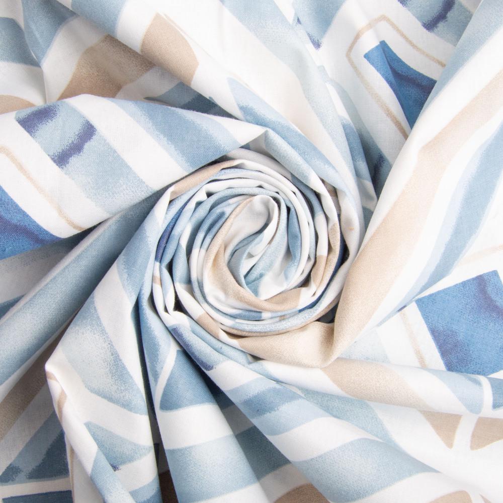 Ткань бязь ранфорс для постельного белья Ромб 130 гр/м2 240 см Синий (8.28411/2)