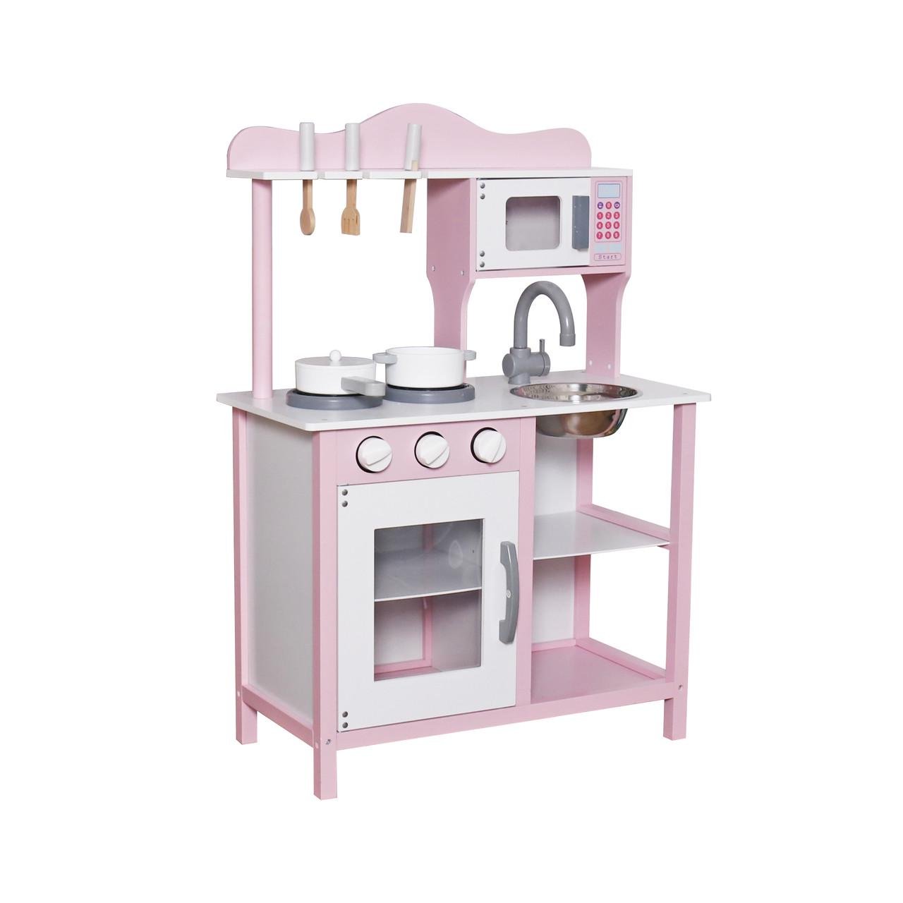 Дитяча кухня дерев'яна AVKO Нікея з аксесуарами Pink - фото 2 Дитяча кухня дерев'яна AVKO Нікея з аксесуарами Pink - фото 2