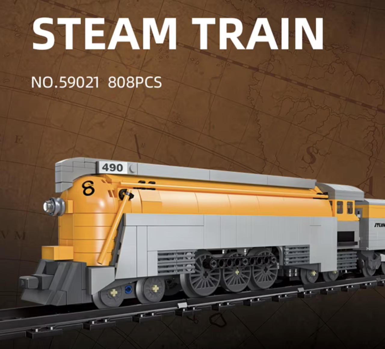 Конструктор JIE STAR Поезд Steam Train 808 деталей - фото 5 Конструктор JIE STAR Поезд Steam Train 808 деталей - фото 5