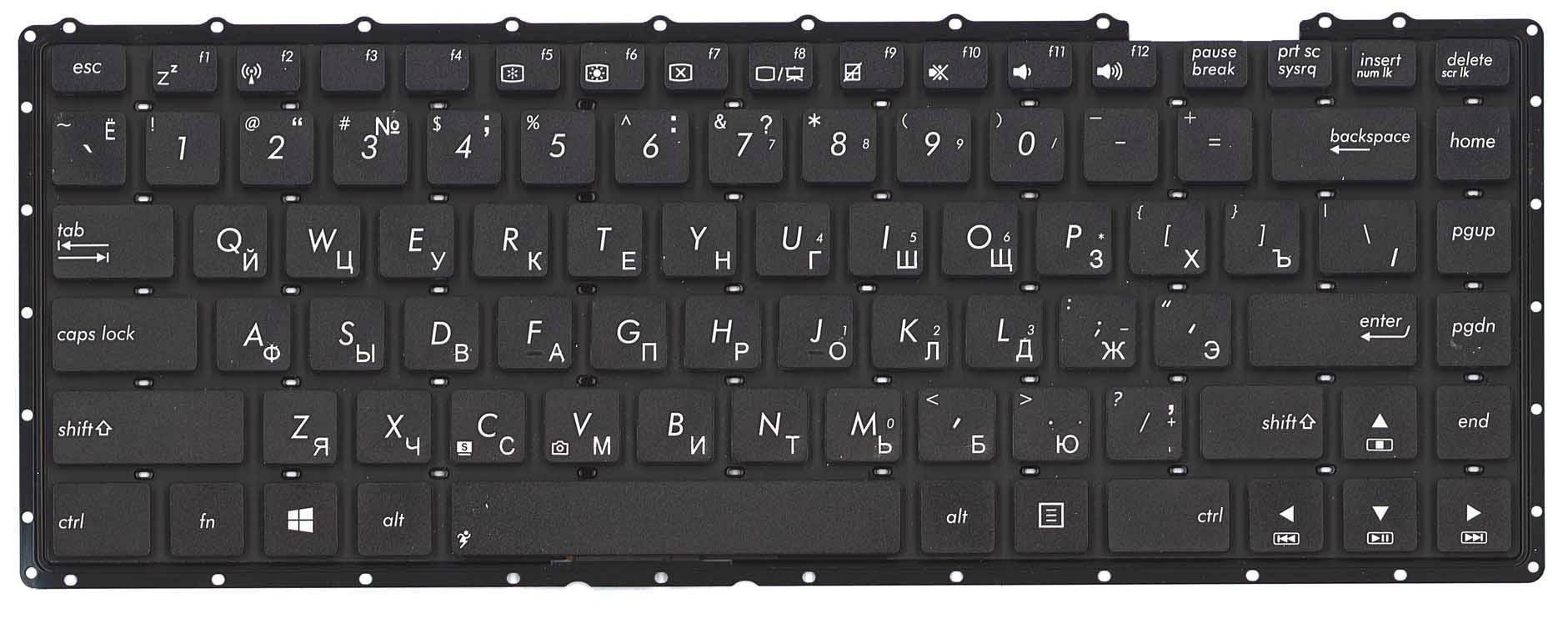 Клавиатура для ноутбука Asus P451 P451CA матовая (0KNB0-410BRU00)