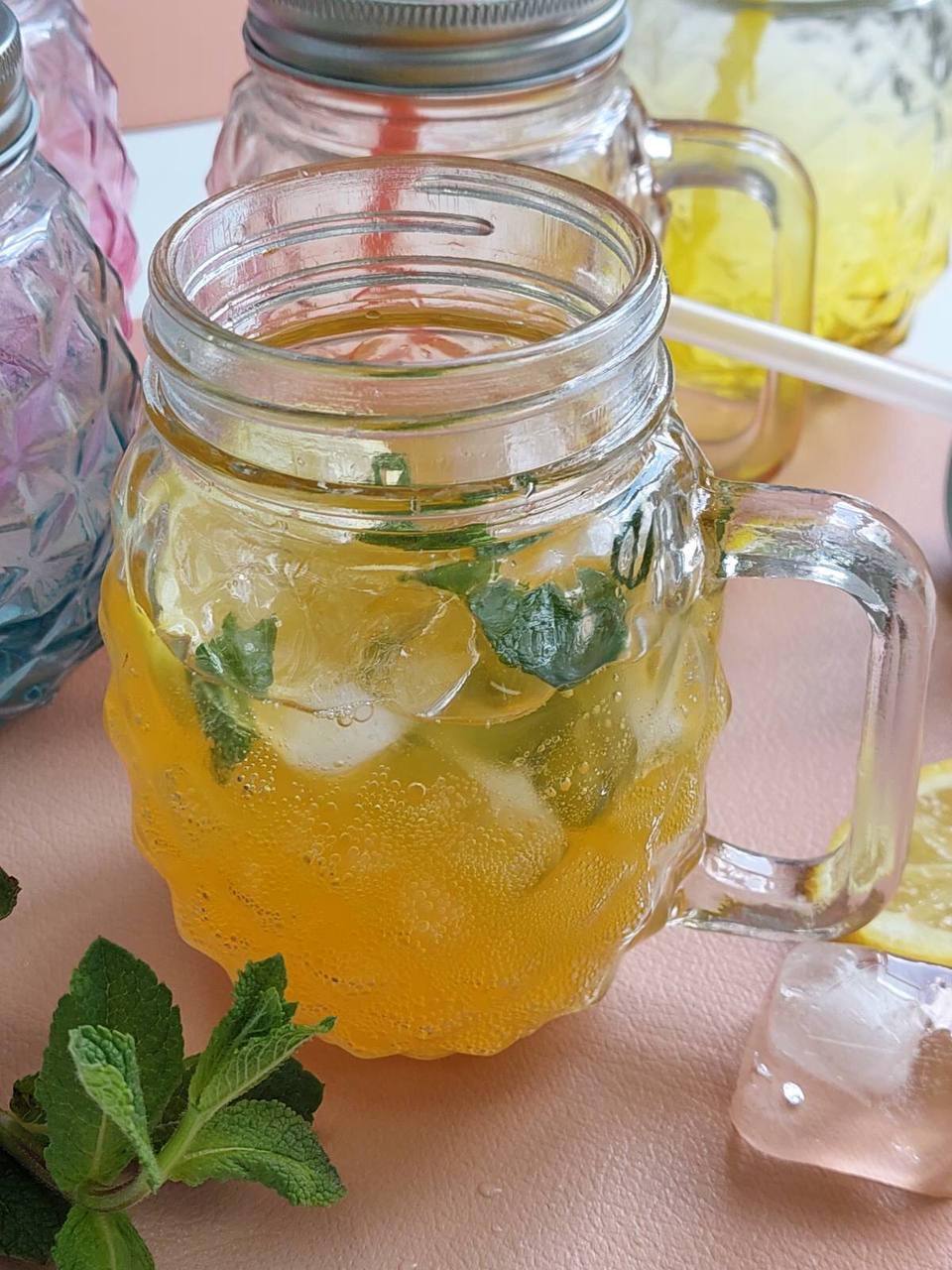 Чашка-банка скляна Ананас з кришкою і трубочкою прозора 500 мл (OS-K9481) - фото 2