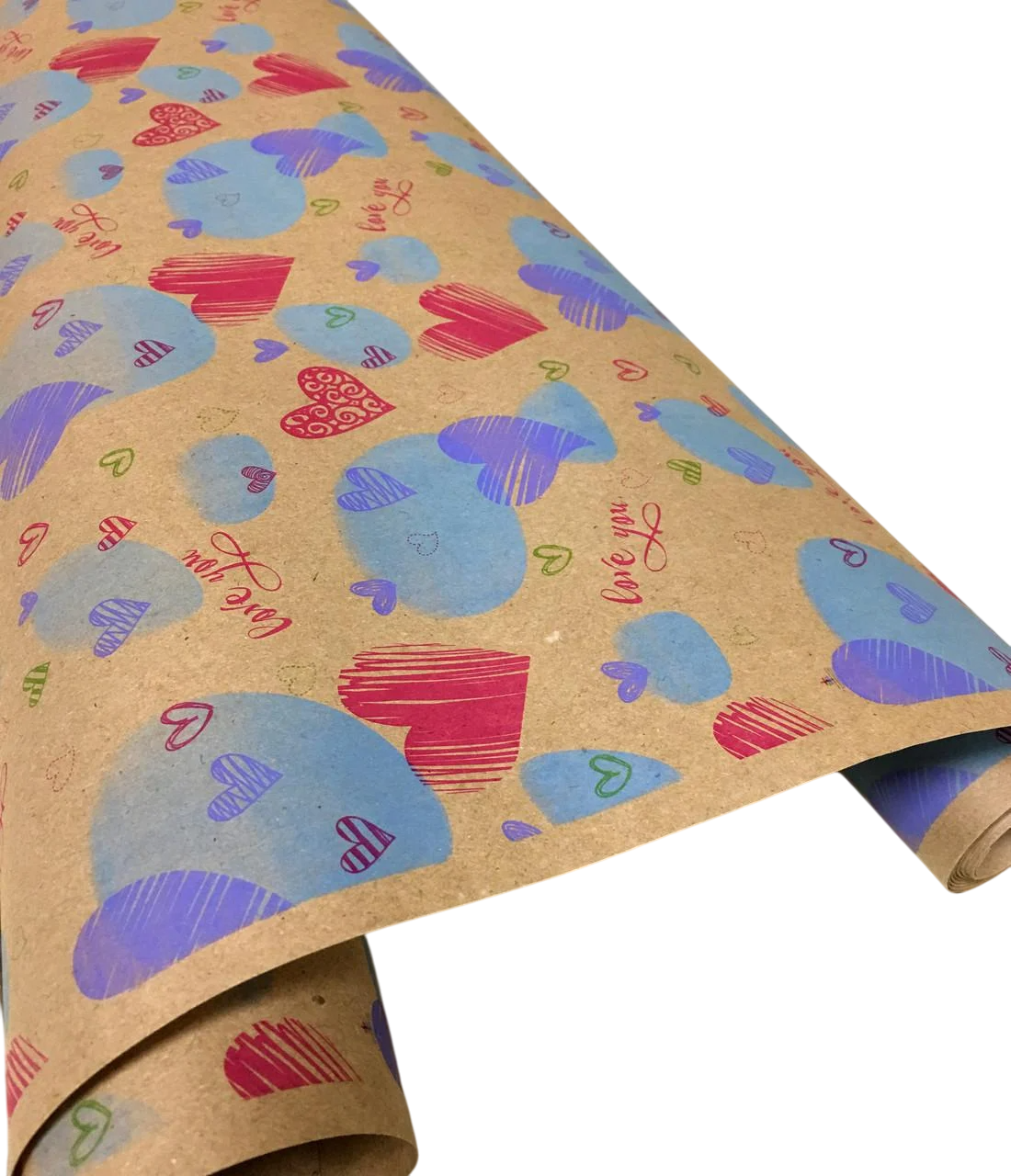 Крафт-бумага подарочная LOVE&HOME Love you 70 г/м2 0,7х2 м (1PAPPR27)