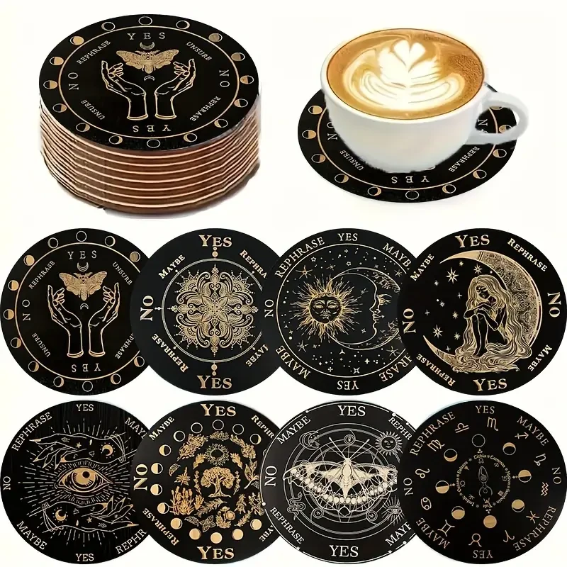 Набор деревянных подставок под чашки Эзотерика 8 шт - фото 6 Набор деревянных подставок под чашки Эзотерика 8 шт - фото 6