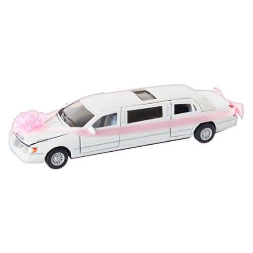 Машинка металлическая инерционная KINSMART LOVE LIMOUSINE WEDDING White (KT7001WW)