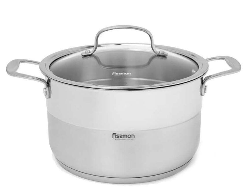 Кастрюля Fissman Nordia FS5374 6,4 л Нержавеющая сталь (14389971) Кастрюля Fissman Nordia FS5374 6,4 л Нержавеющая сталь (14389971)