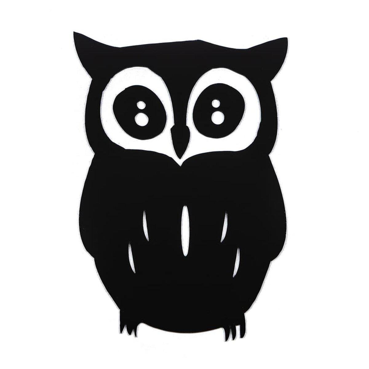 Декор зеркальный акриловый самоклеящаяся сова Черный (SW-00002493)