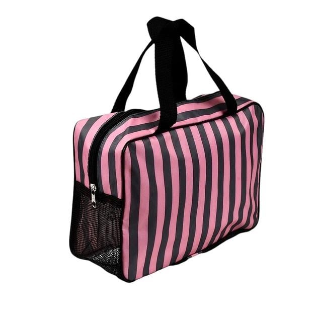 Дорожня косметичка Stripes 26х18х9,5 см Pink/Black