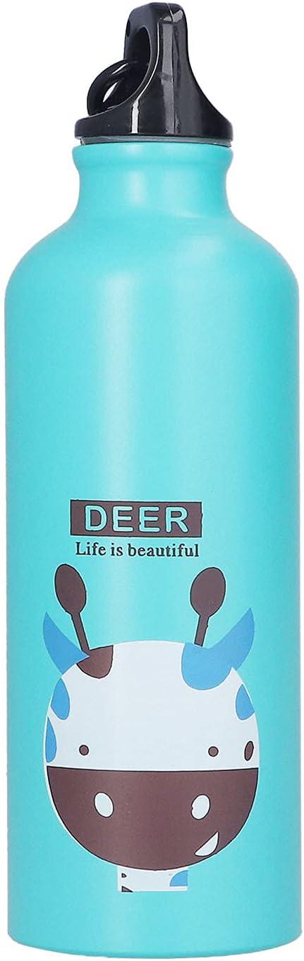 Пляшка для води Жираф із карабіном 500 мл Блакитний - фото 1