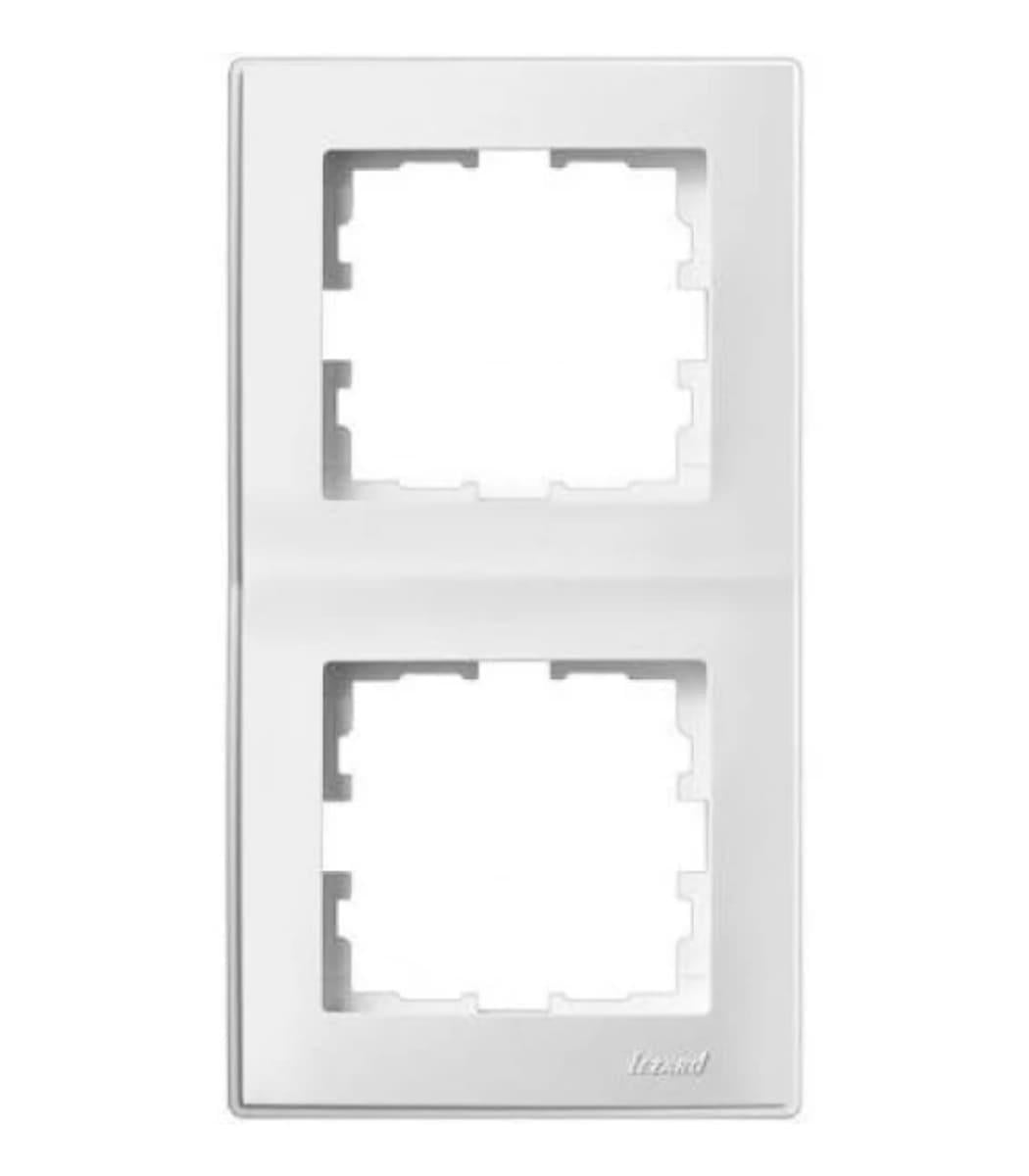 Рамка двухместная вертикальная LESYA 705-0200-152 Белый (00000039580)