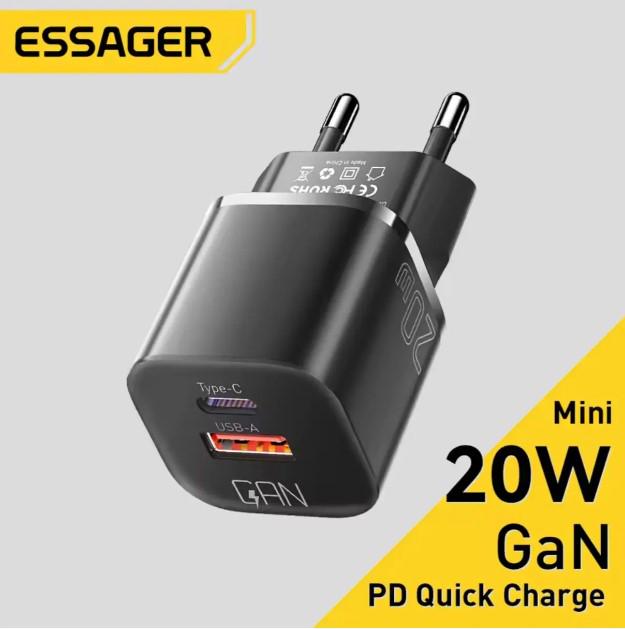 Швидка зарядка Essager GaN 20W/30W (AWN-00242) - фото 2 Швидка зарядка Essager GaN 20W/30W (AWN-00242) - фото 2