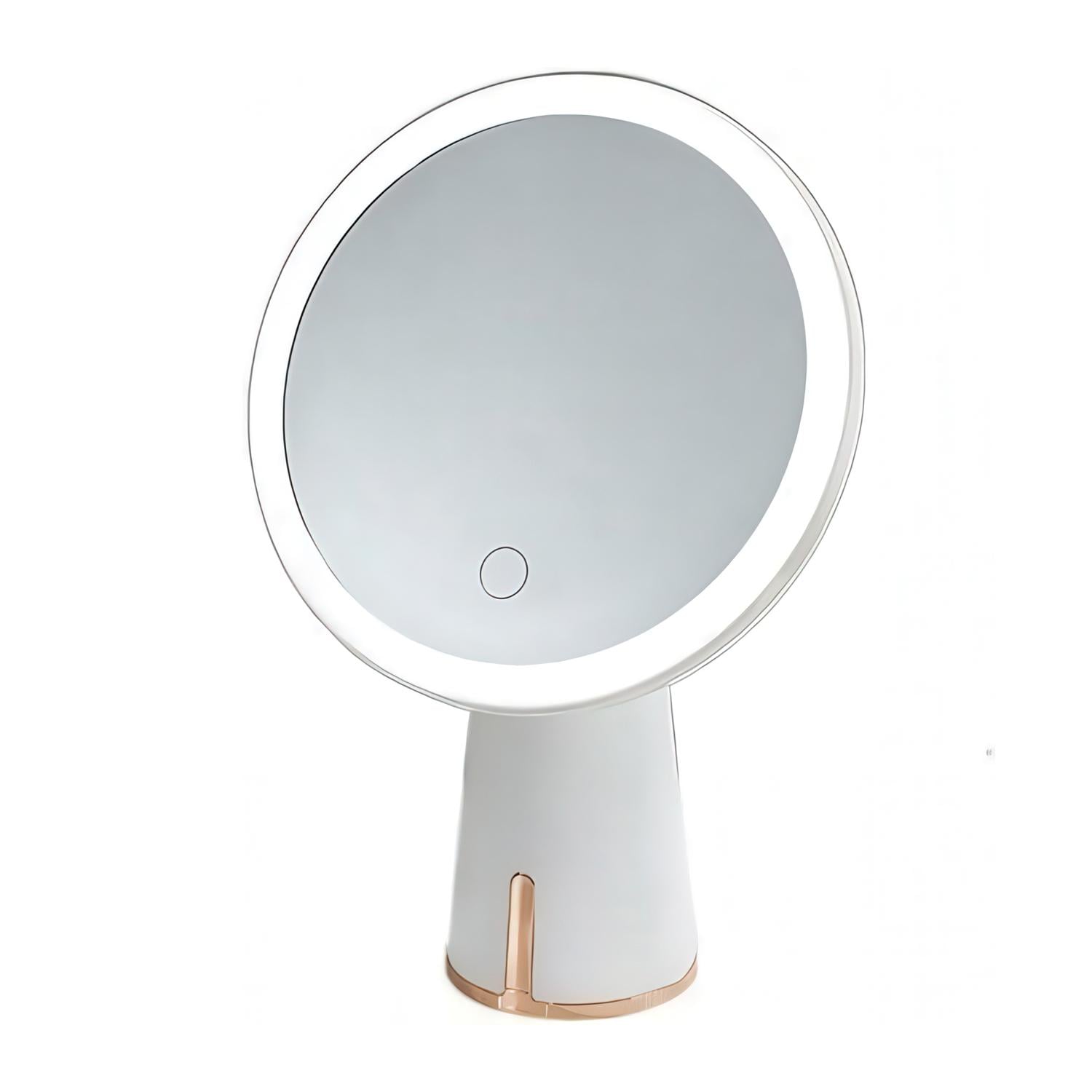 Зеркало для макияжа LED 2000 mAh 19 см Белый