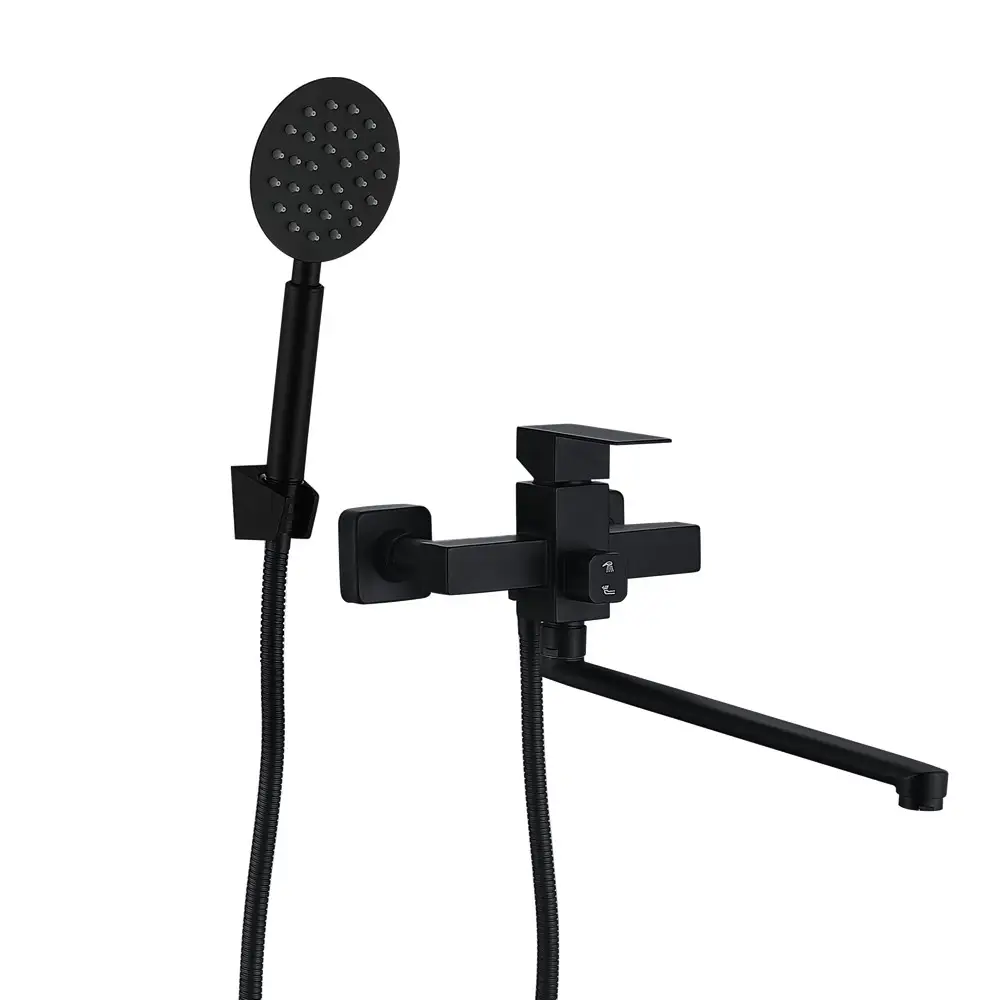 Смеситель для ванны Wezer PRO7-02-BLACK поворотный (1044123)