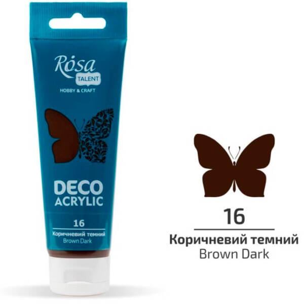 Акрилова фарба для декору ROSA Talent 15 75 мл Коричневий матовий (322215) - фото 1 Акрилова фарба для декору ROSA Talent 15 75 мл Коричневий матовий (322215) - фото 1
