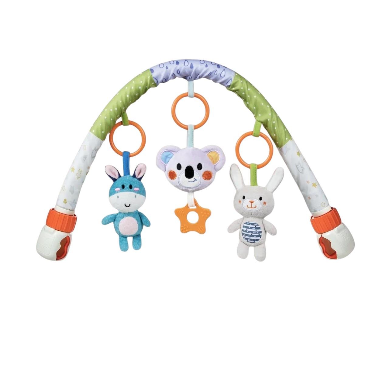 Дуга розвивальна Tumama з підвісними іграшками для коляски універсальна Різнокольоровий (27283950)