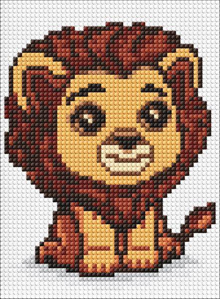 Алмазная мозаика без подрамника Ideyka Царь животных 15х20 см (Id-AMM1024)