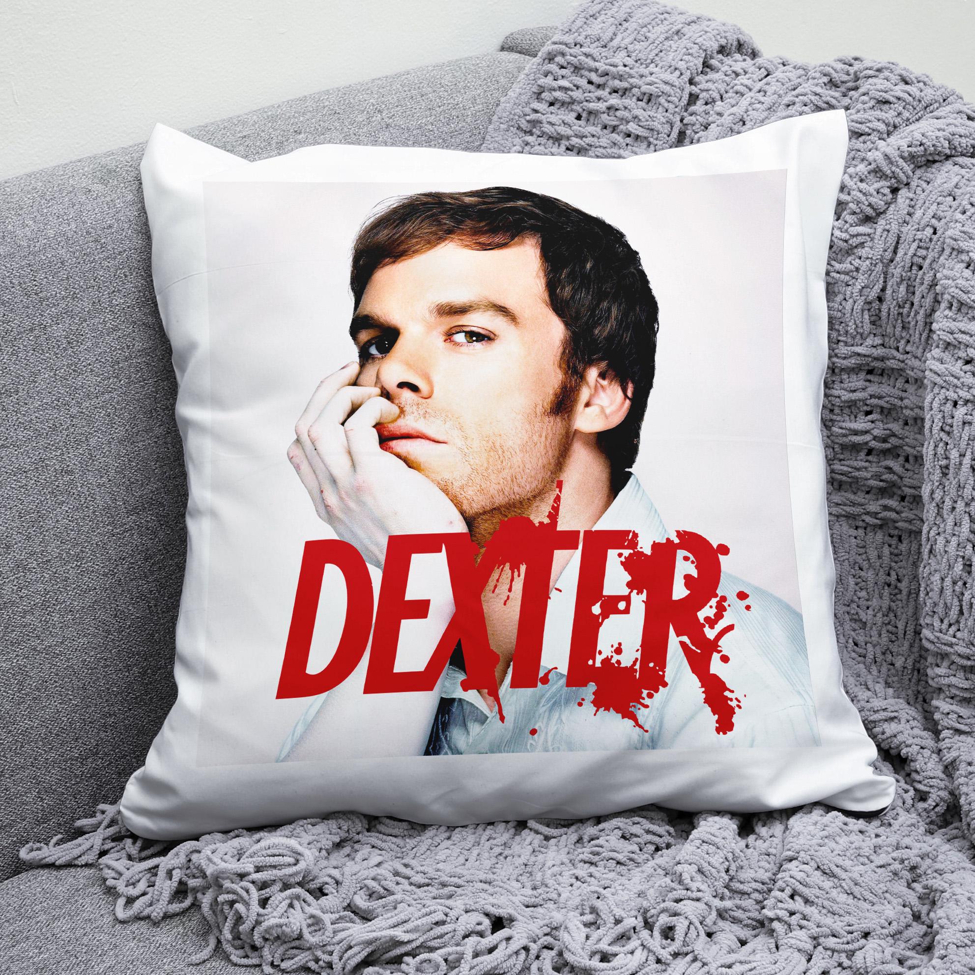 Плюшевая подушка квадрат с принтом Dexter
