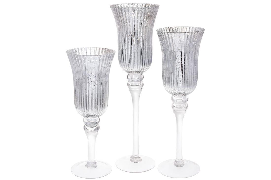 Набор стеклянных подсвечников BonaDi 3 шт. (527-719)