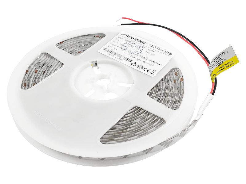 Светодиодная лента RISHANG 2835-120LED 8 мм 24V 9,6W IP65 Нейтральный белый (RV68COTC)