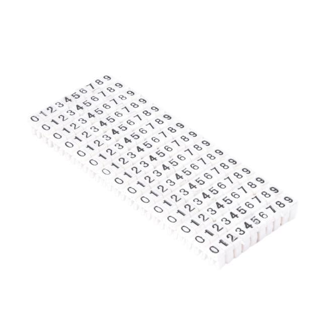Комплект цифр-маркеров УЕК № 0-9 d 2,0-3,1 мм 1,5 мм2 150 шт. Белый (DART.M0-С-W)