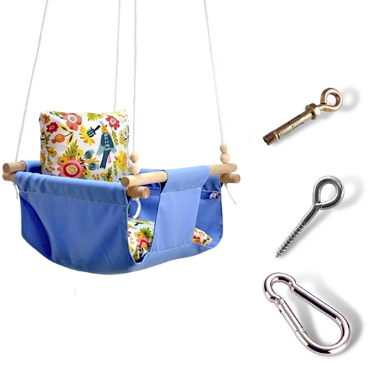 Детская качеля Infancy Яркие птицы в цветах Голубой (10060075)