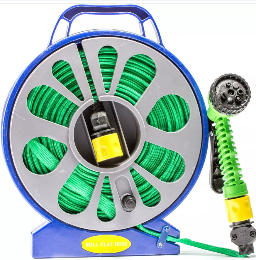 Шланг садовый с катушкой и распылителем 15 м