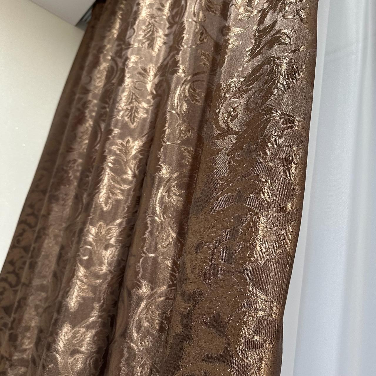 Штори Севілья жаккардові 1,5 х2, 7 м 2 шт. Шоколадний (Севілья-1) - фото 4 Штори Севілья жаккардові 1,5 х2, 7 м 2 шт. Шоколадний (Севілья-1) - фото 4