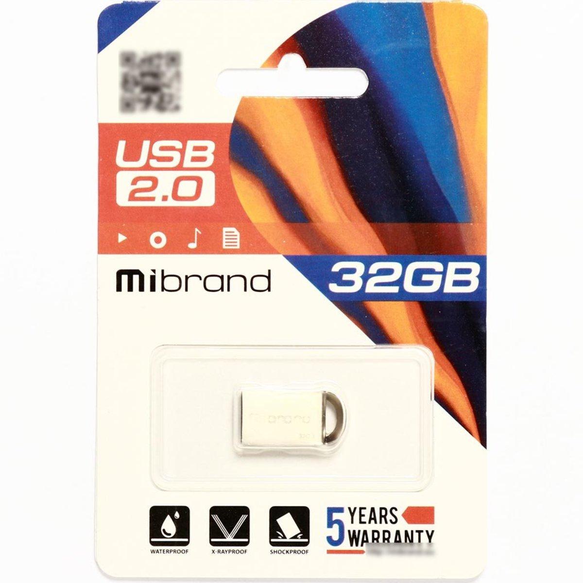 Флеш-накопичувач для ноутбука Flash Mibrand USB 2.0 Lynx 32Gb Silver (MI2.0/LY32M2S) - фото 2