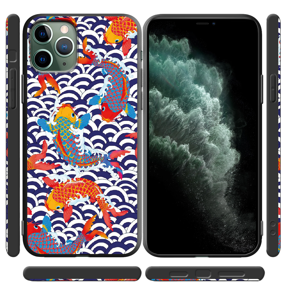 Чехол Boxface iPhone 11 Pro Koi Fish Черный силикон (38189-up2477-38277) - фото 2