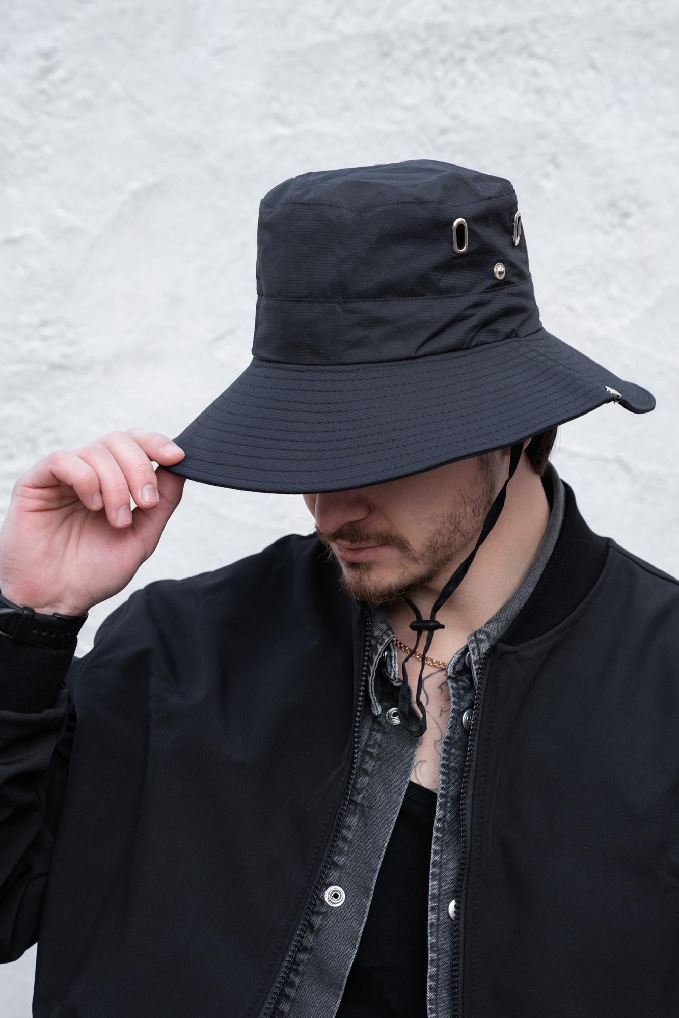 Панамка трансформер со шнурком Without Revers Black (8056197 8056198)