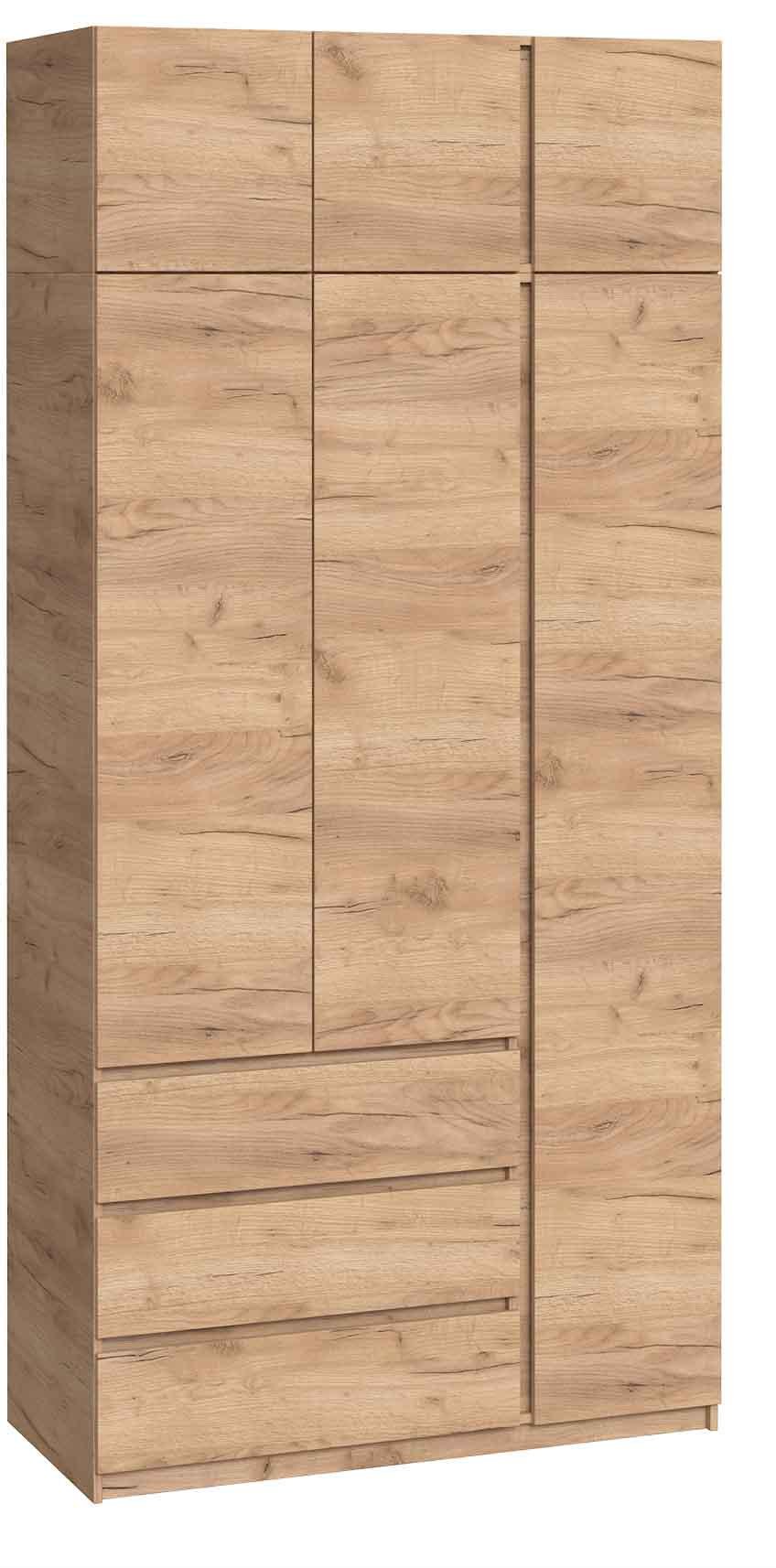 Шкаф с антресолью Мастер Форм Брайт правосторонний 1200х520х2400 мм Дуб крафт золотой (32312)