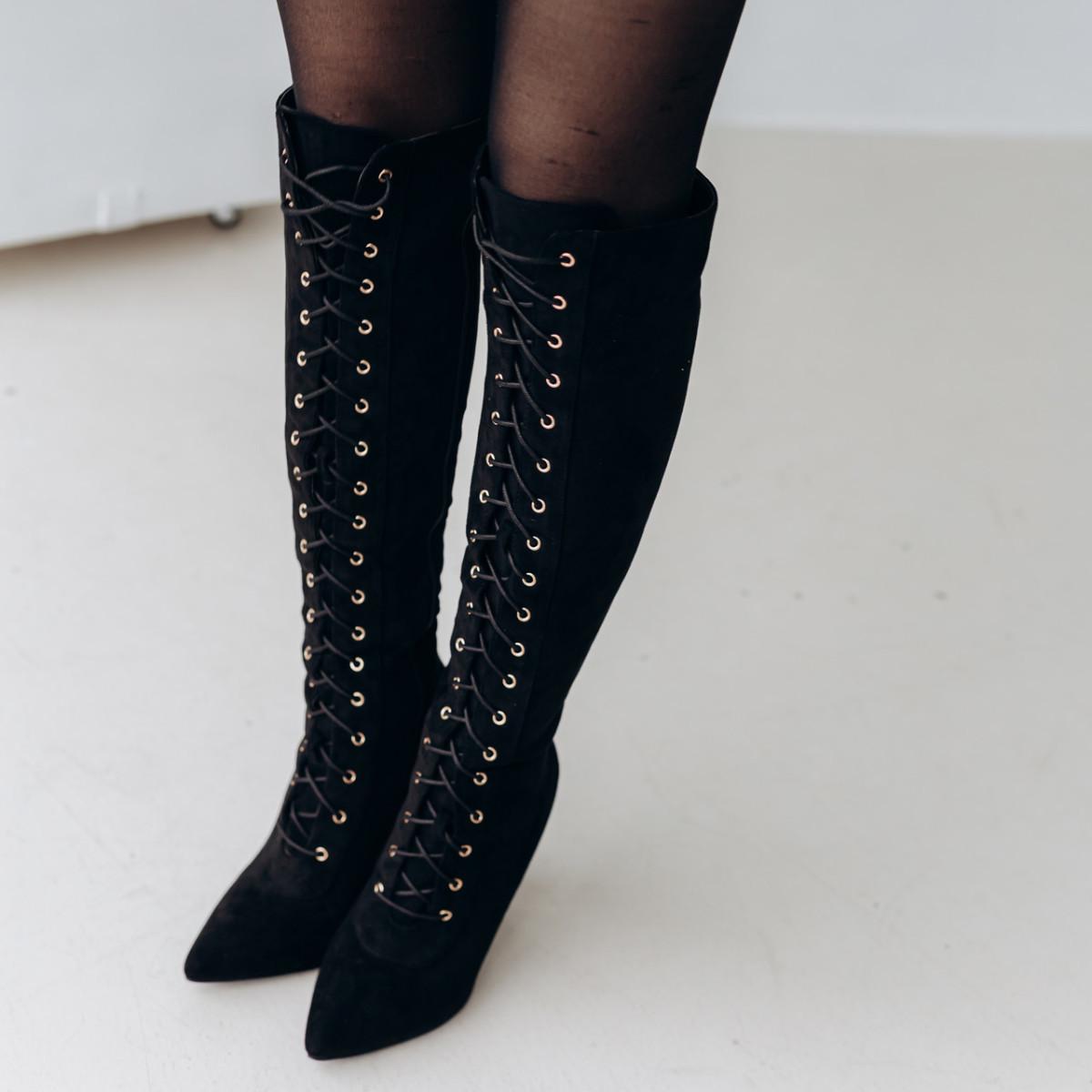 Ботфорти жіночі Fashion р. 37 24 см Чорний (3305) - фото 7 Ботфорти жіночі Fashion р. 37 24 см Чорний (3305) - фото 7